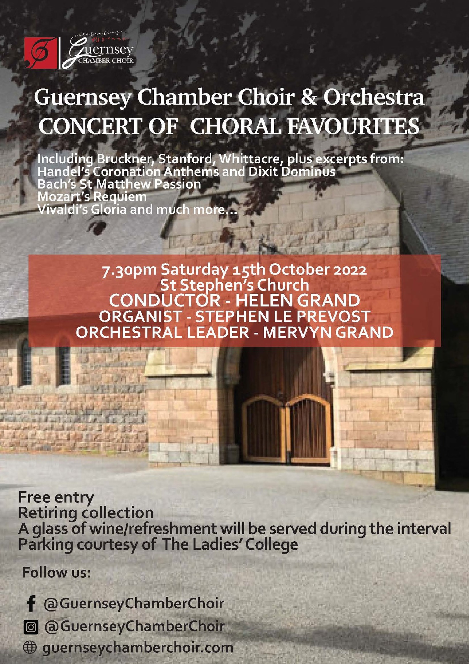 Guernsey Chamber Choir's Concert of Choral Favourites