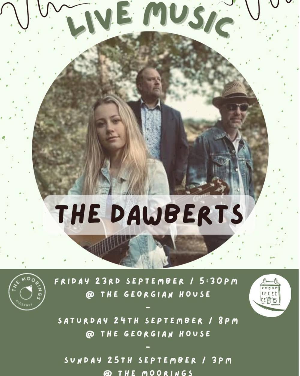 Poster for The Dawberts @ The Georgian House Alderney