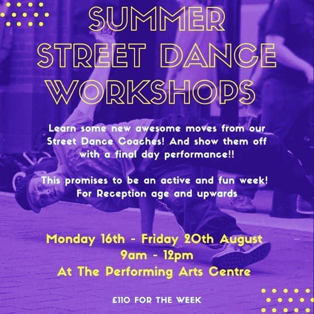 Poster for B Creative Street Dance Workshops