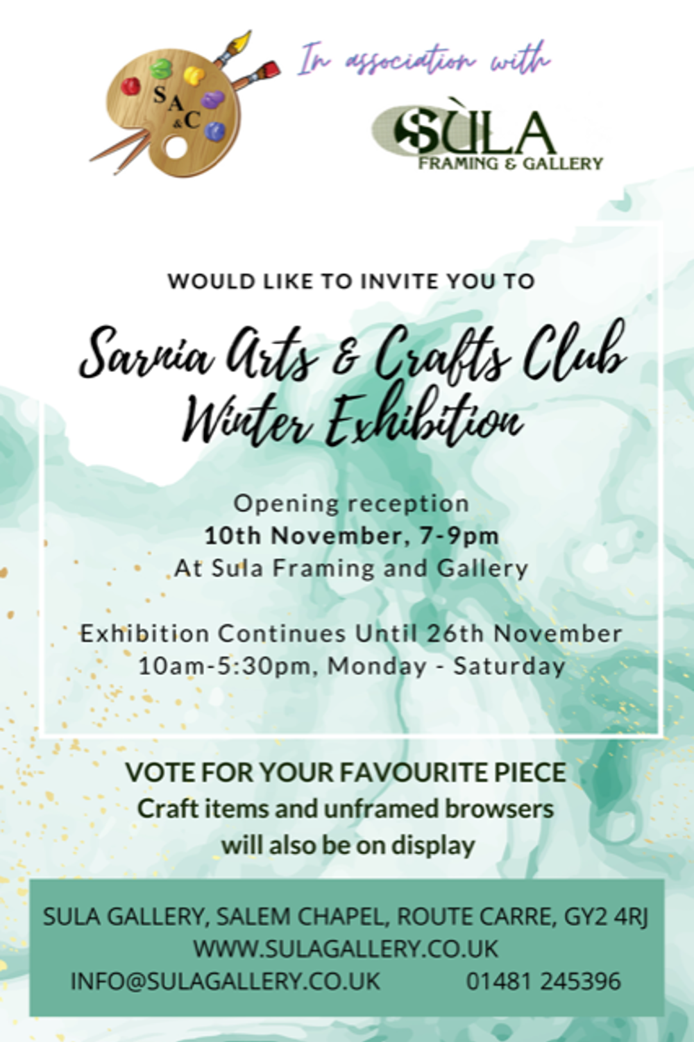 Poster for Sarnia Arts & Crafts Winter Exhibition