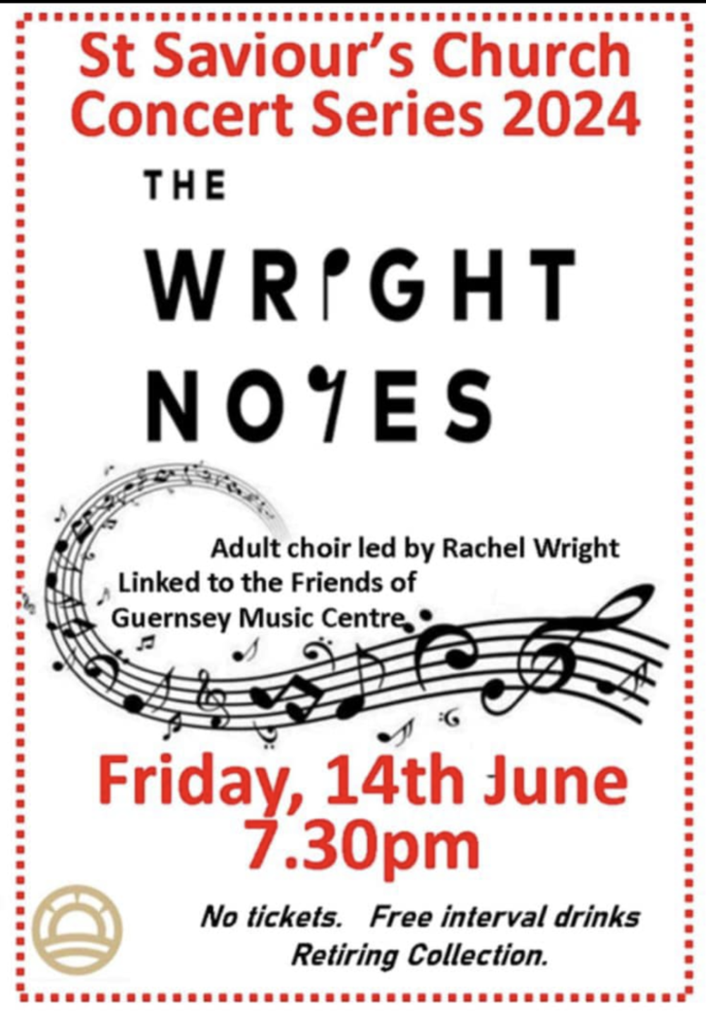 Poster for St Saviour's Church Concert Series: The Wright Notes