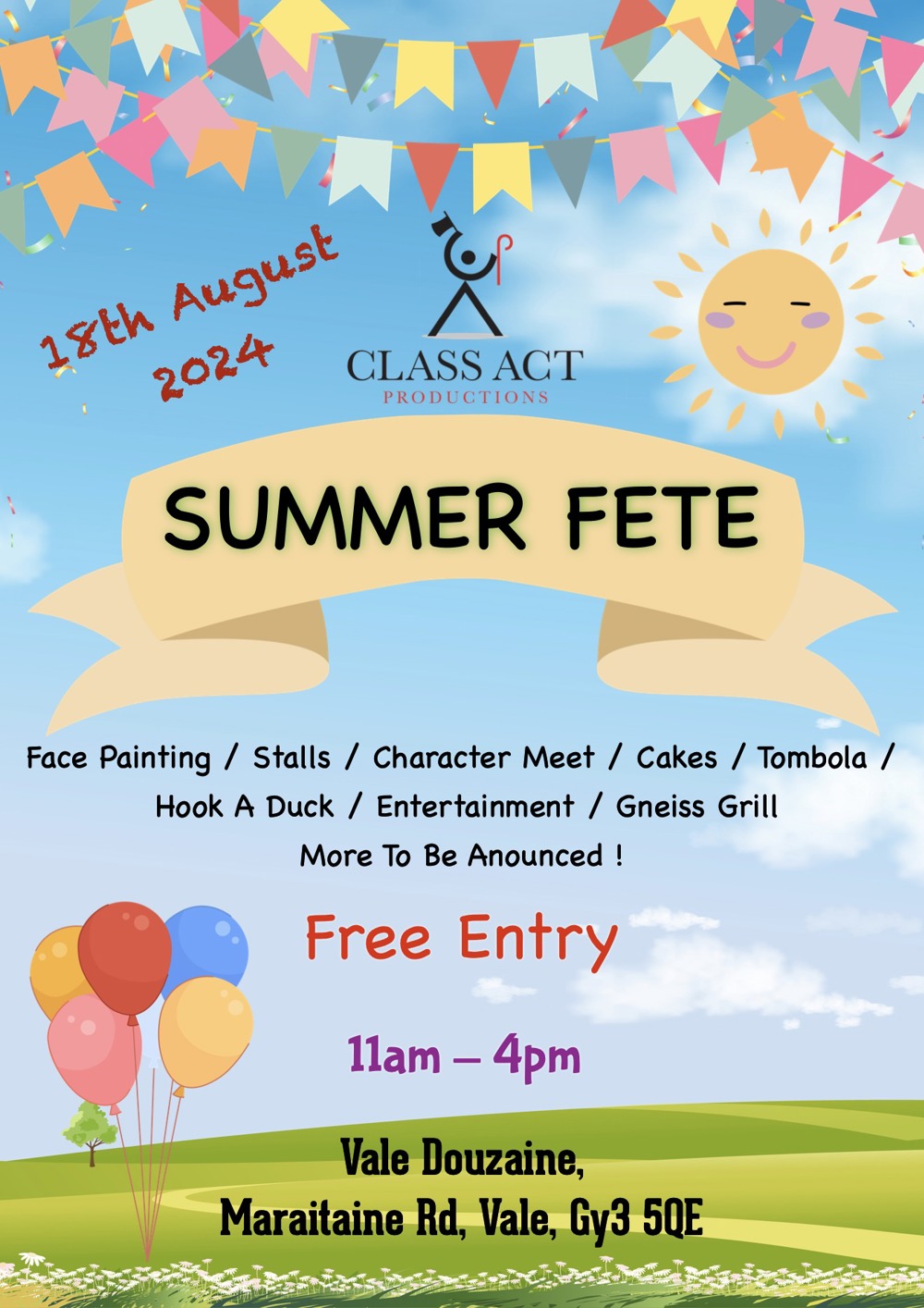 Poster for CAP's Summer Fete!