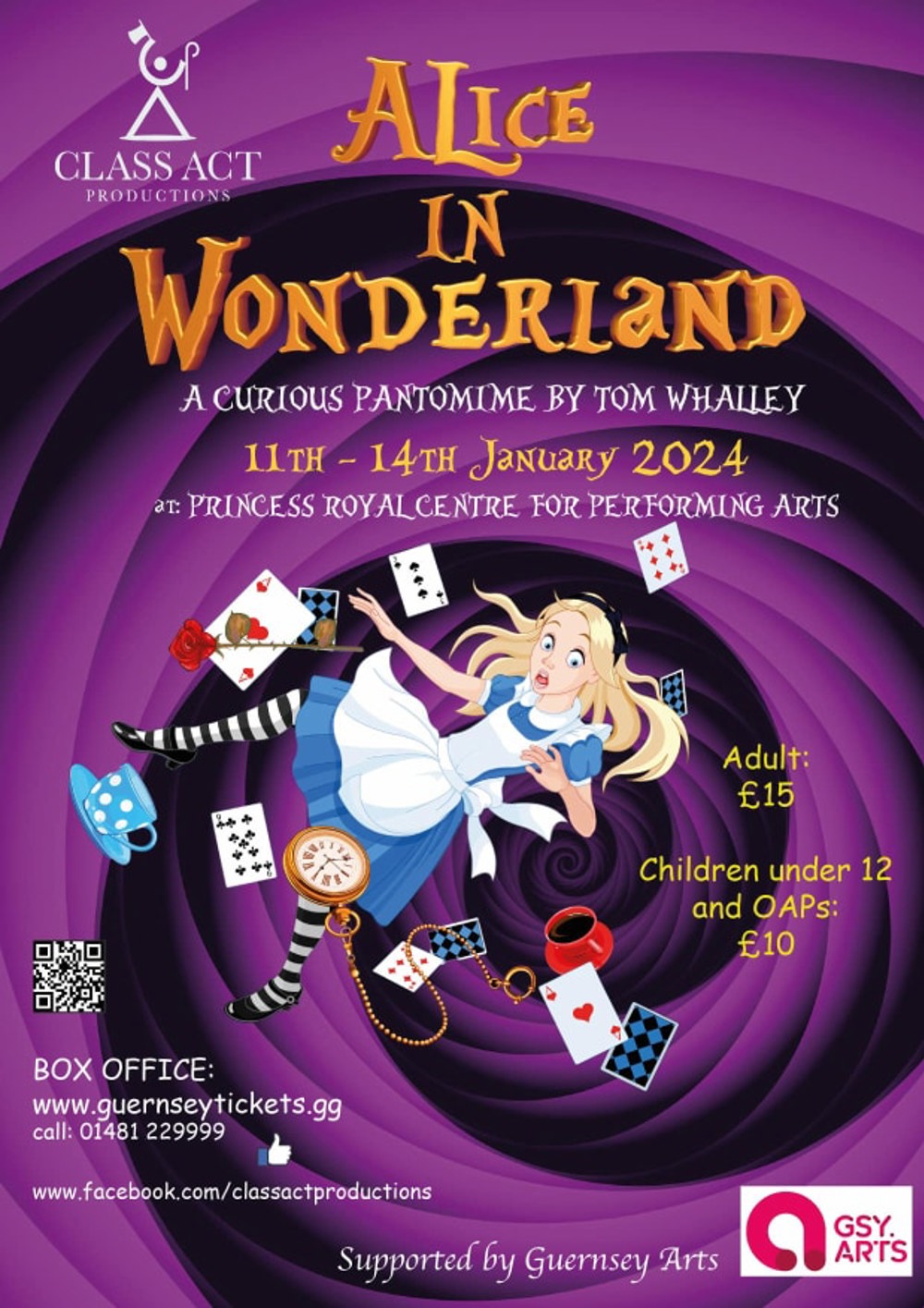 Poster for Class Act Productions Presents: Alice in Wonderland