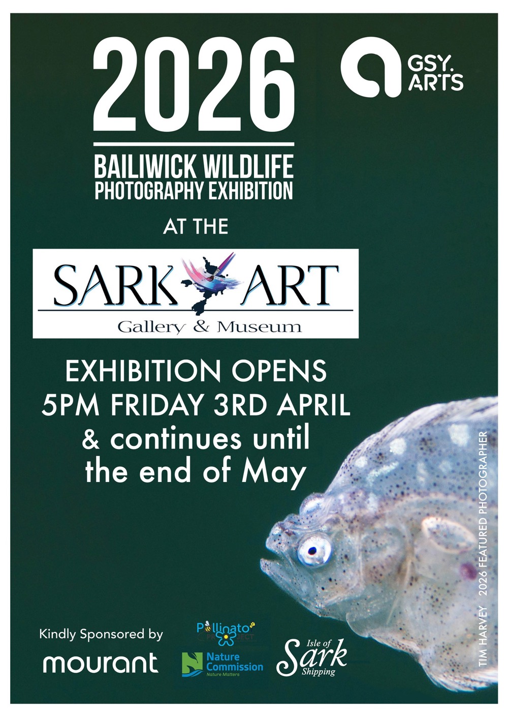 Poster for Bailiwick Wildlife Photography Exhibition - Sark