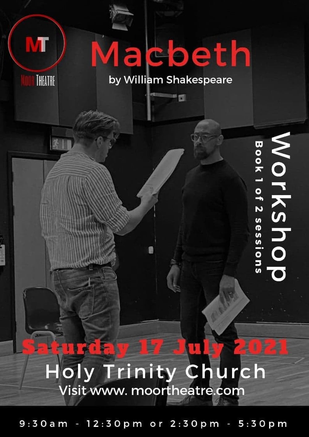 Poster for Moor Theatre Macbeth Workshops