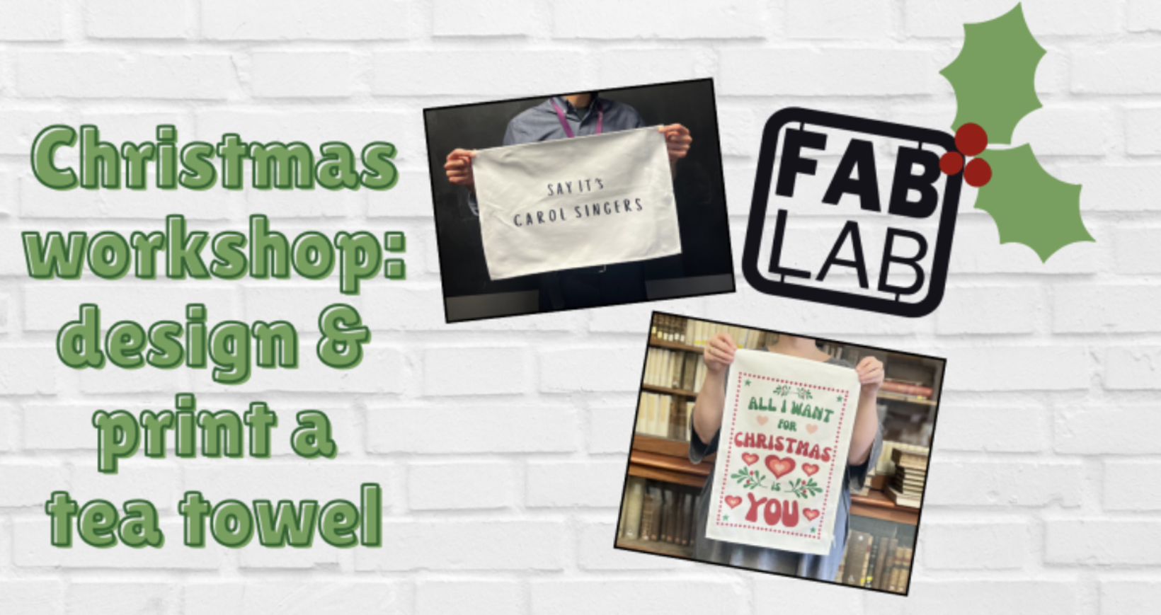 Fab Lab Workshop: Festive Tea Towel