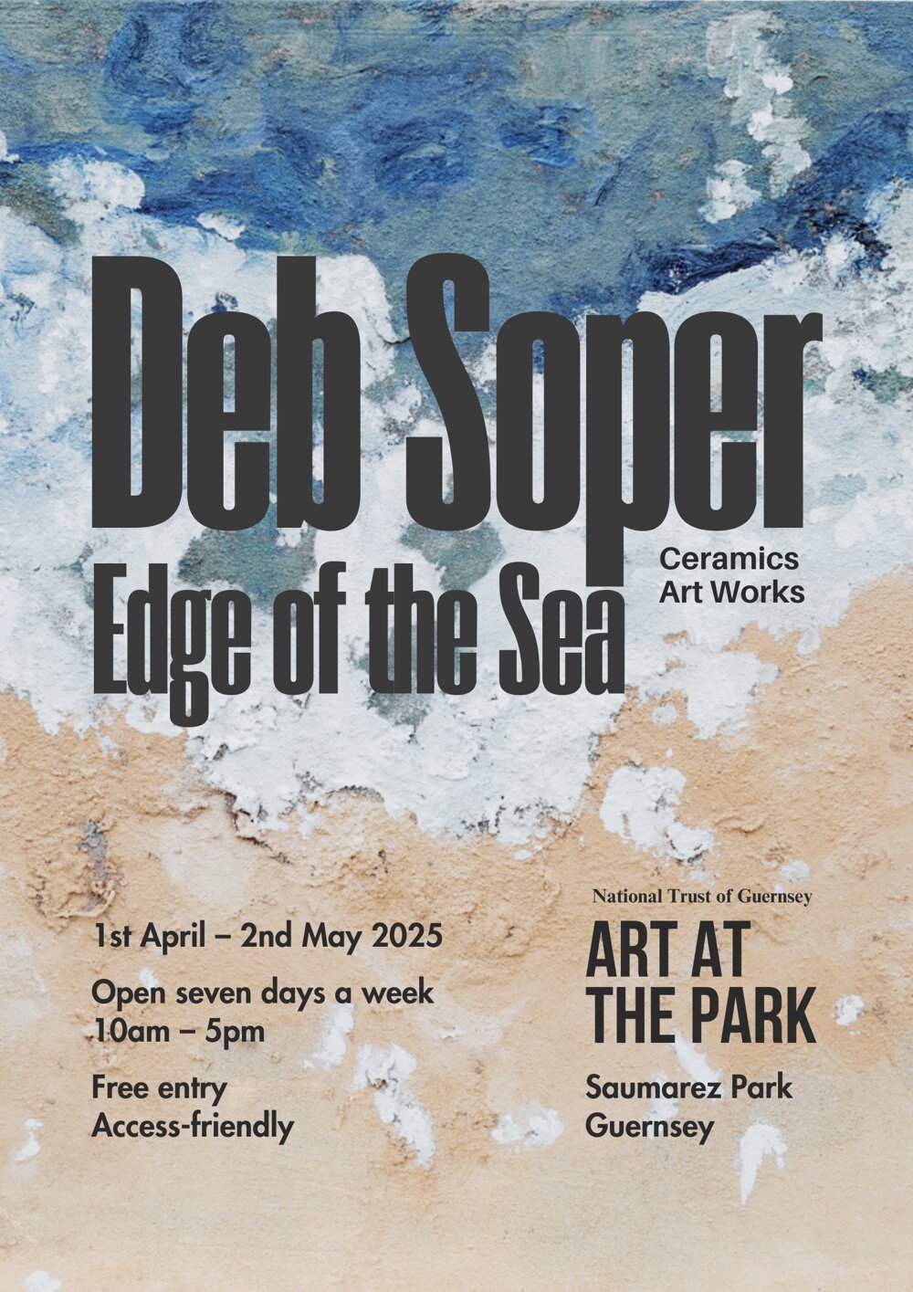 Poster for Art at The Park: 'Edge of the Sea' by Deb Soper