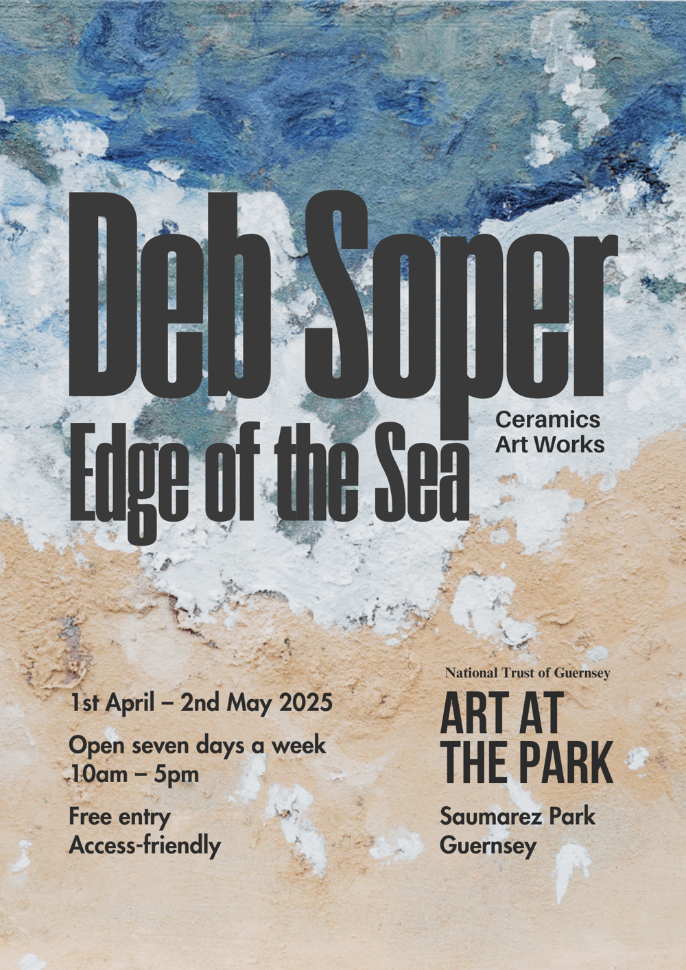 Poster for Art at The Park: 'Edge of the Sea' by Deb Soper