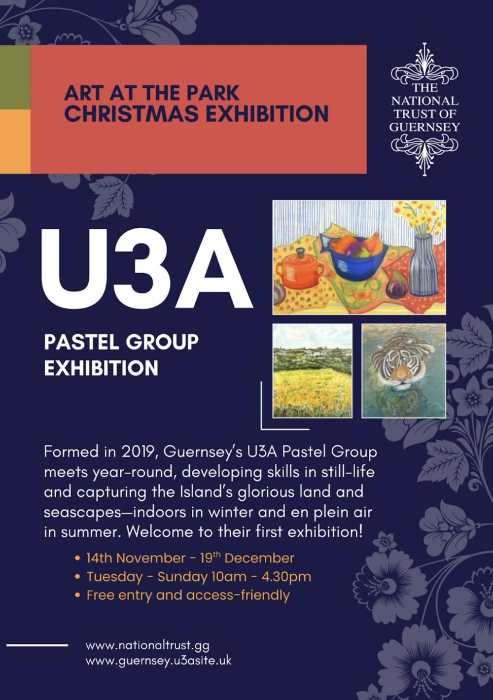 Poster for The U3A of Guernsey’s Pastel Group Exhibition