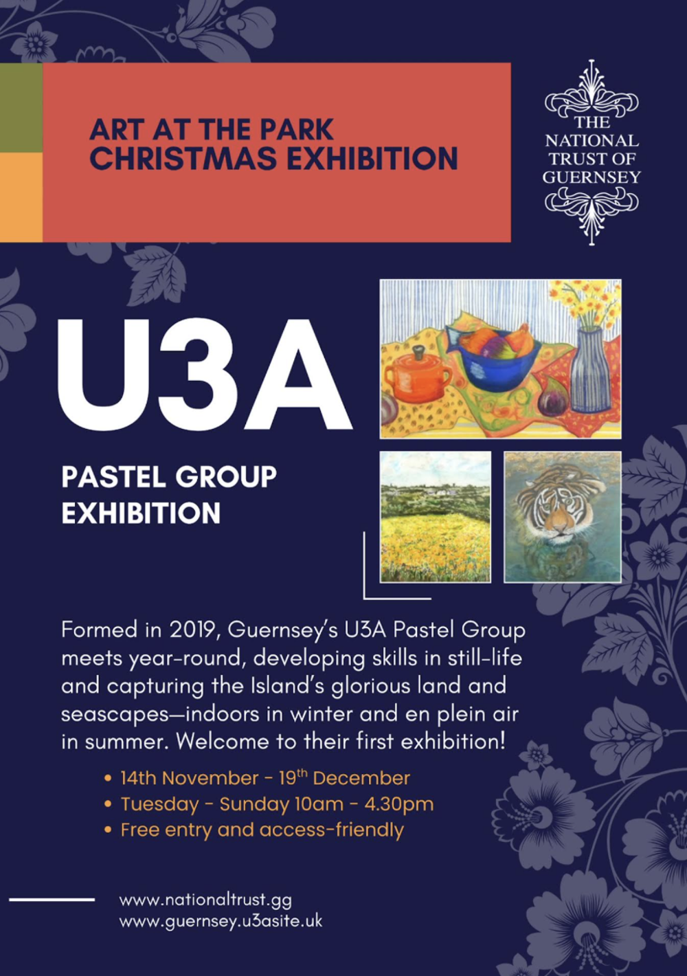 Poster for The U3A of Guernsey’s Pastel Group Exhibition