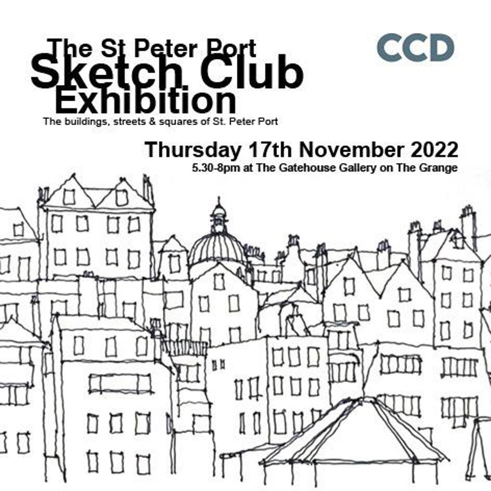 Poster for St Peter Port Sketch Club at the Gatehouse