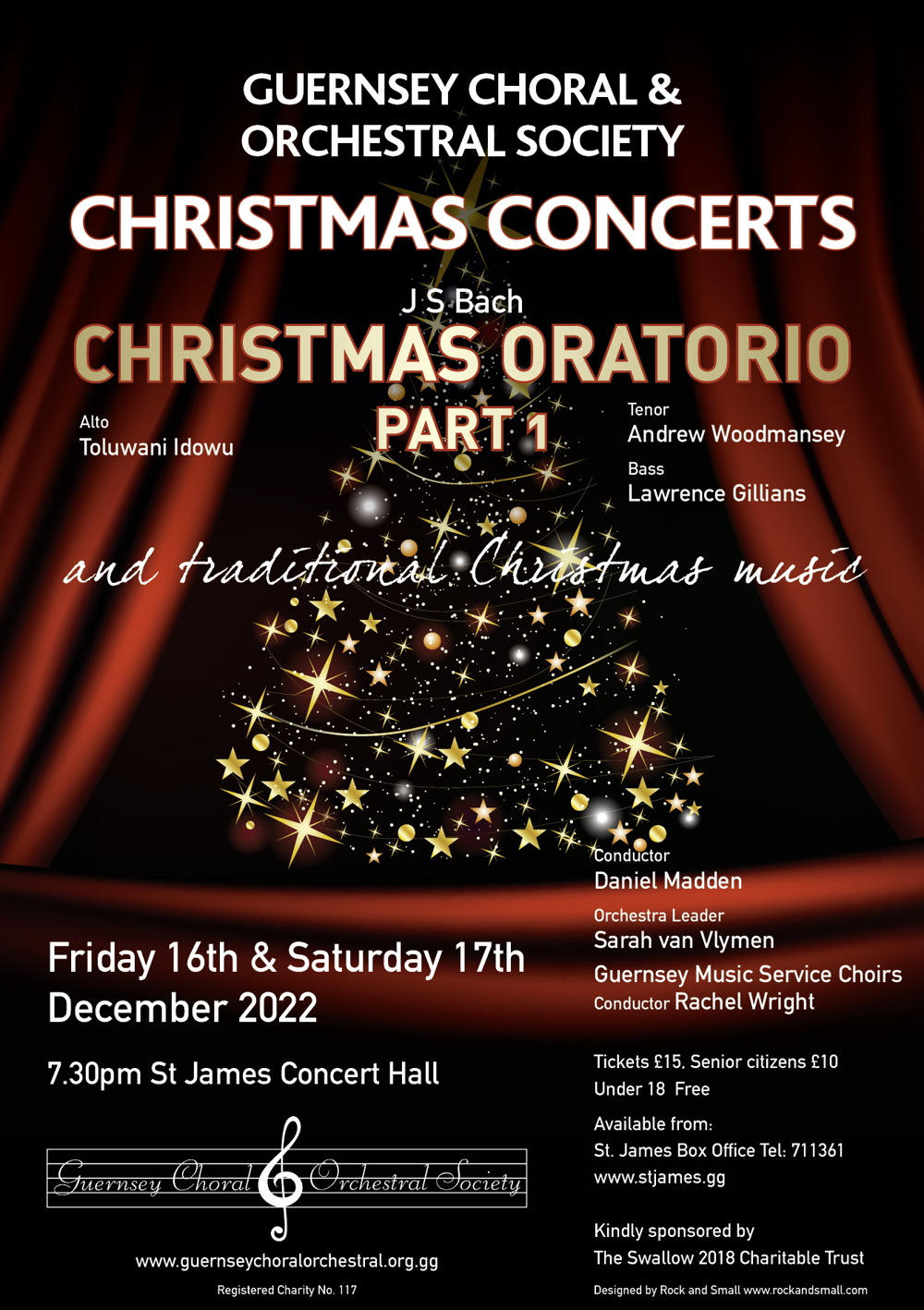 Poster for Guernsey Choral & Orchestral Society: Christmas Oratorio