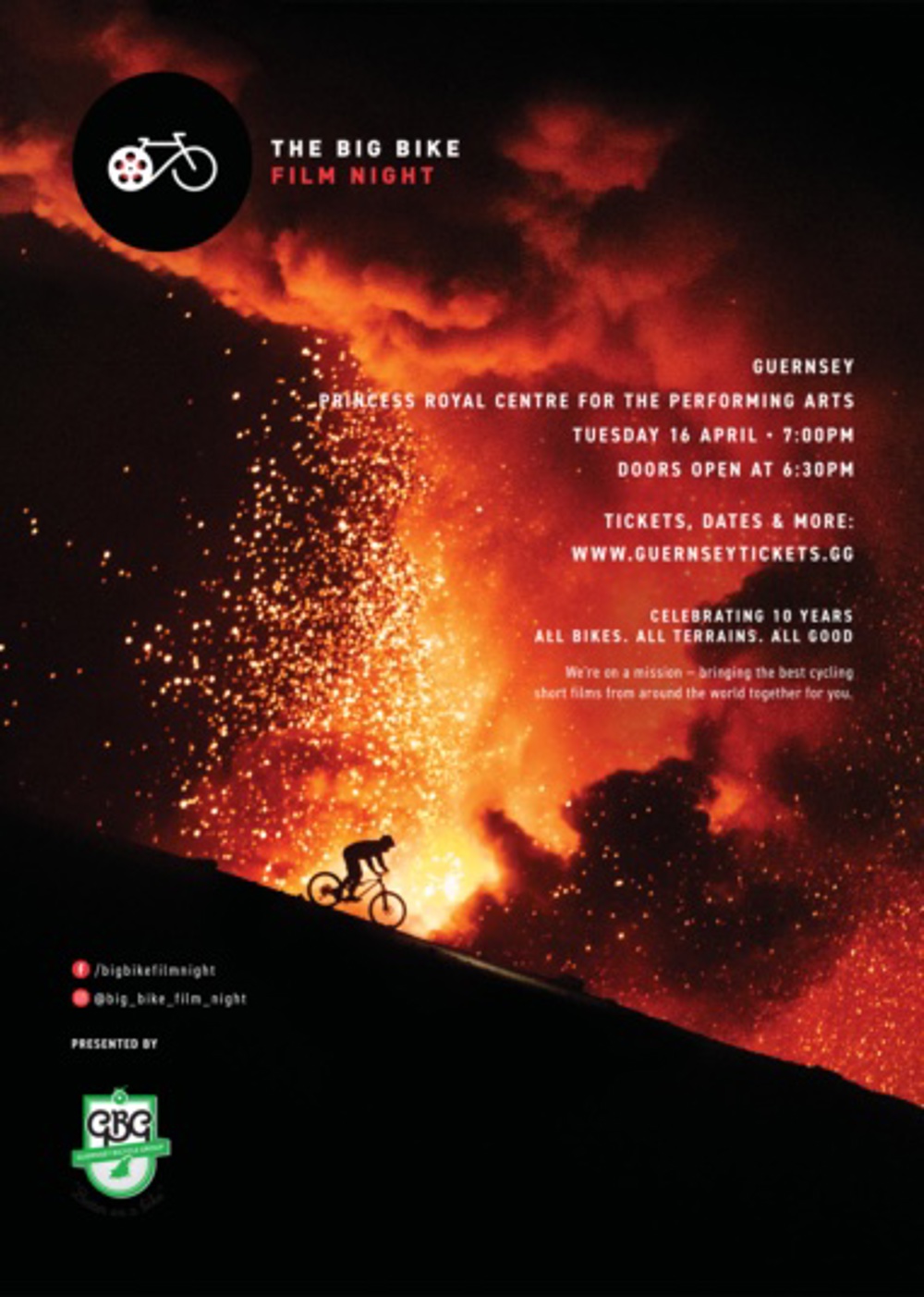 Poster for Guernsey Biycycle Group Presents - The Big Bike Film Night 2024