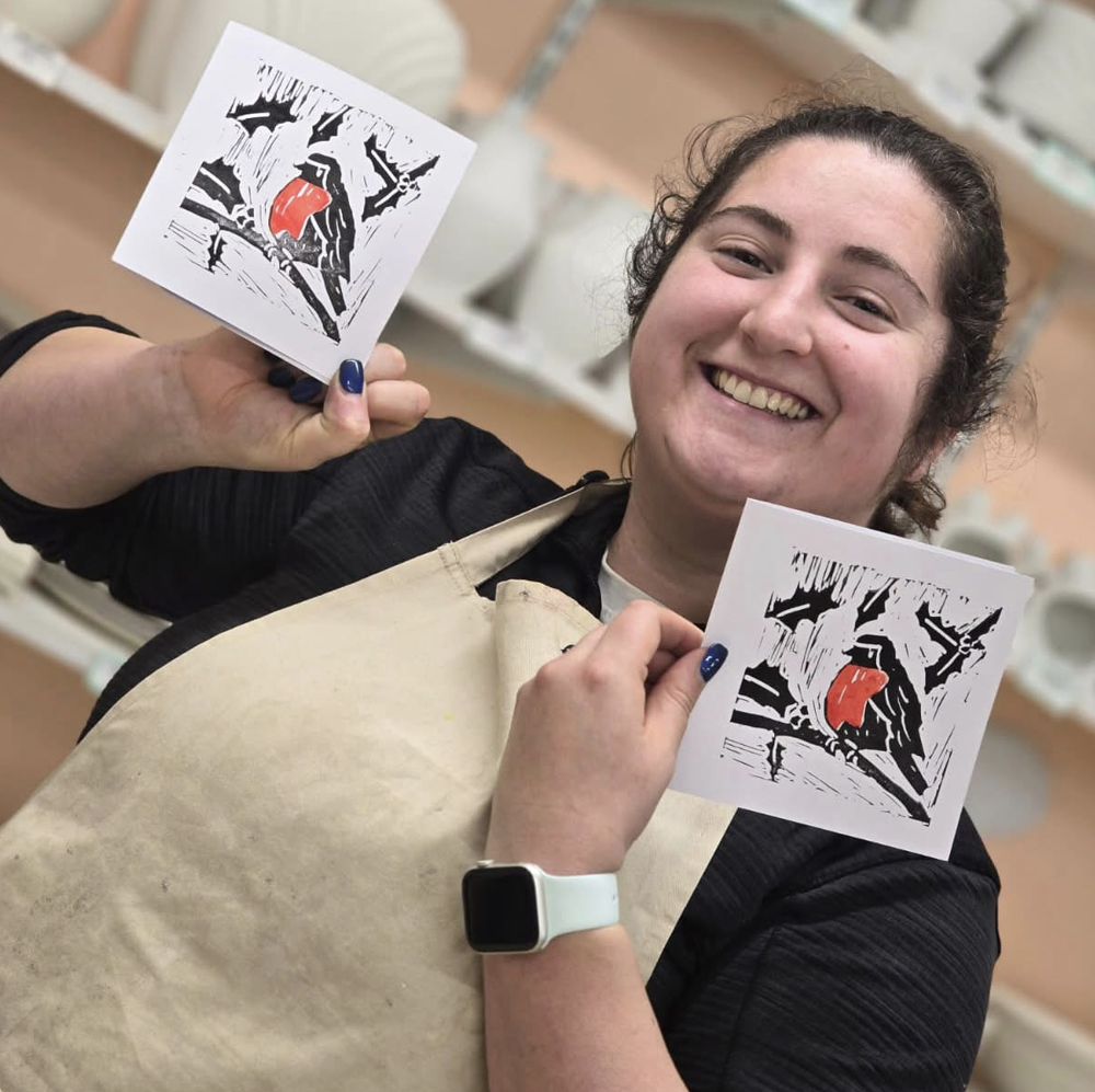 Poster for Handmake Your Own Lino Cut Christmas Cards!