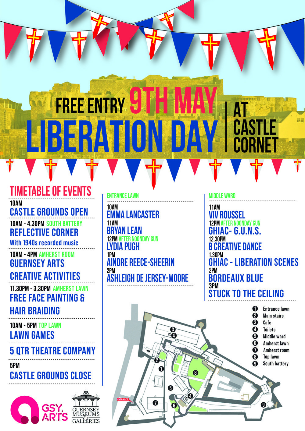 Poster for Liberation Day at Castle Cornet