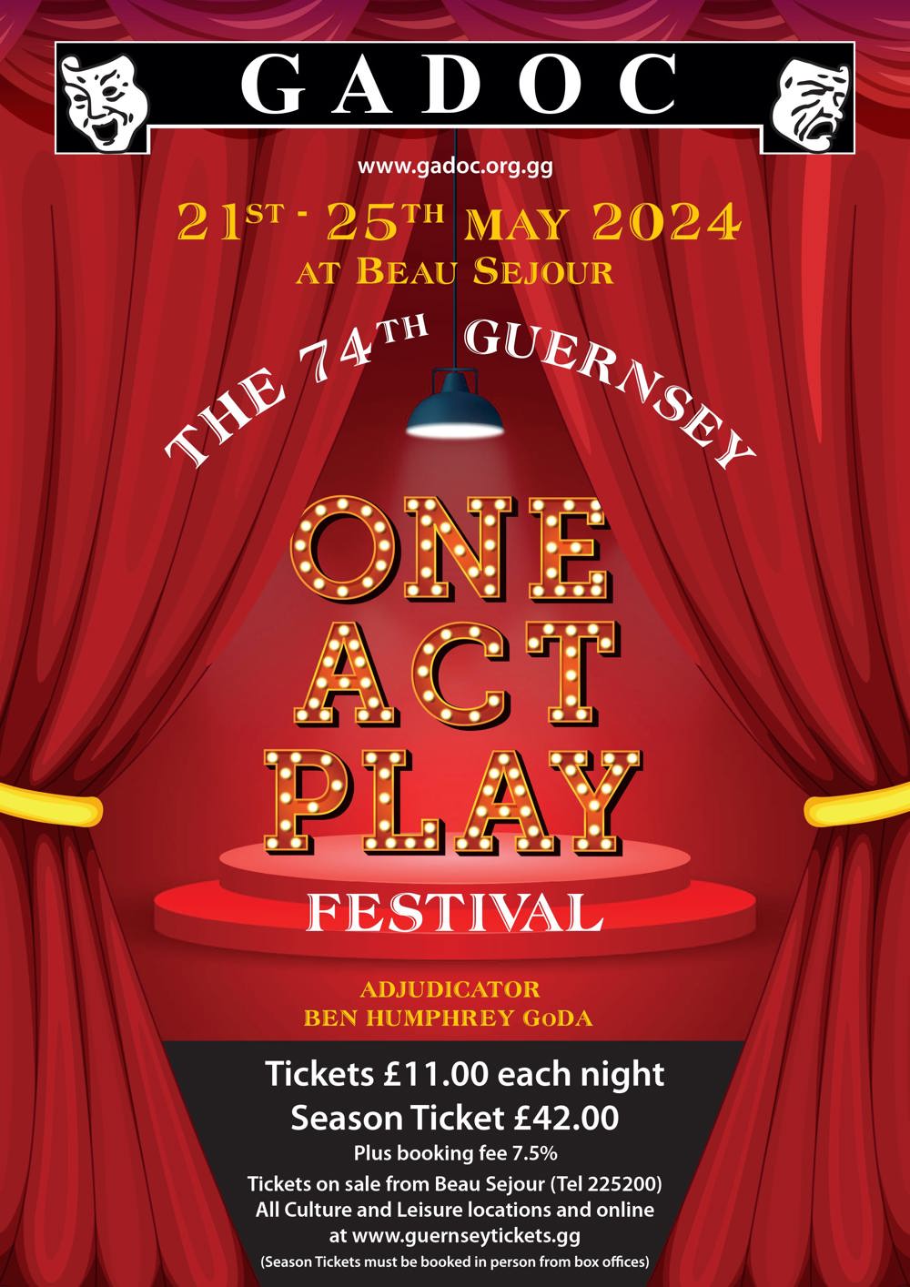 Poster for GADOC 2024 One Act Play Festival