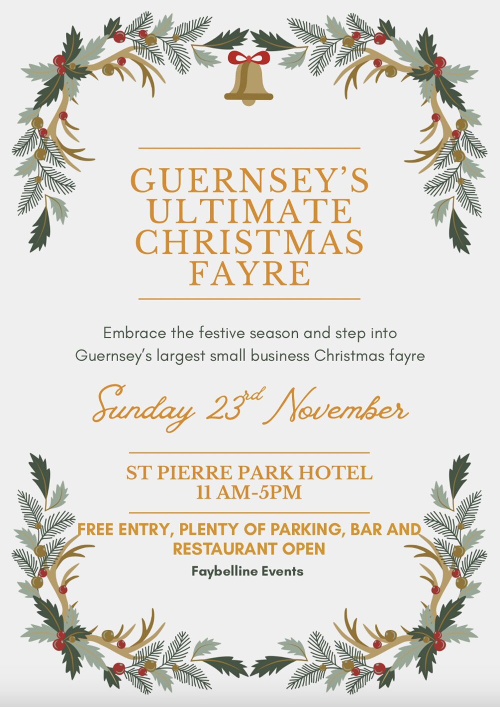 Poster for Guernsey's Ultimate Christmas Fayre
