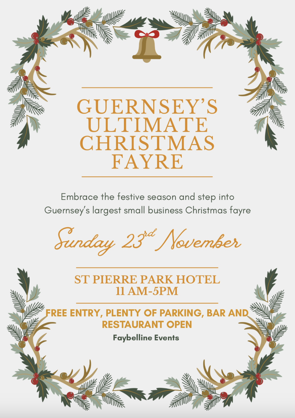 Poster for Guernsey's Ultimate Christmas Fayre