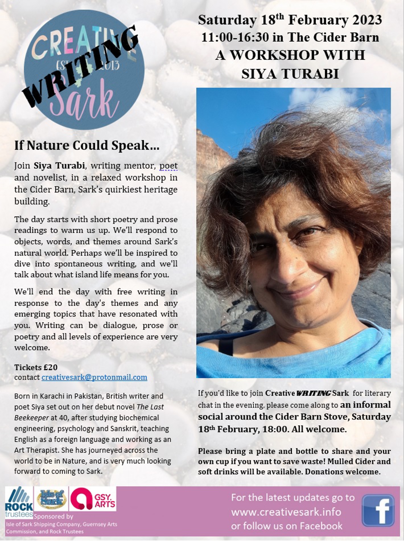 Creative Sark Writing Workshop with Siya Turabi