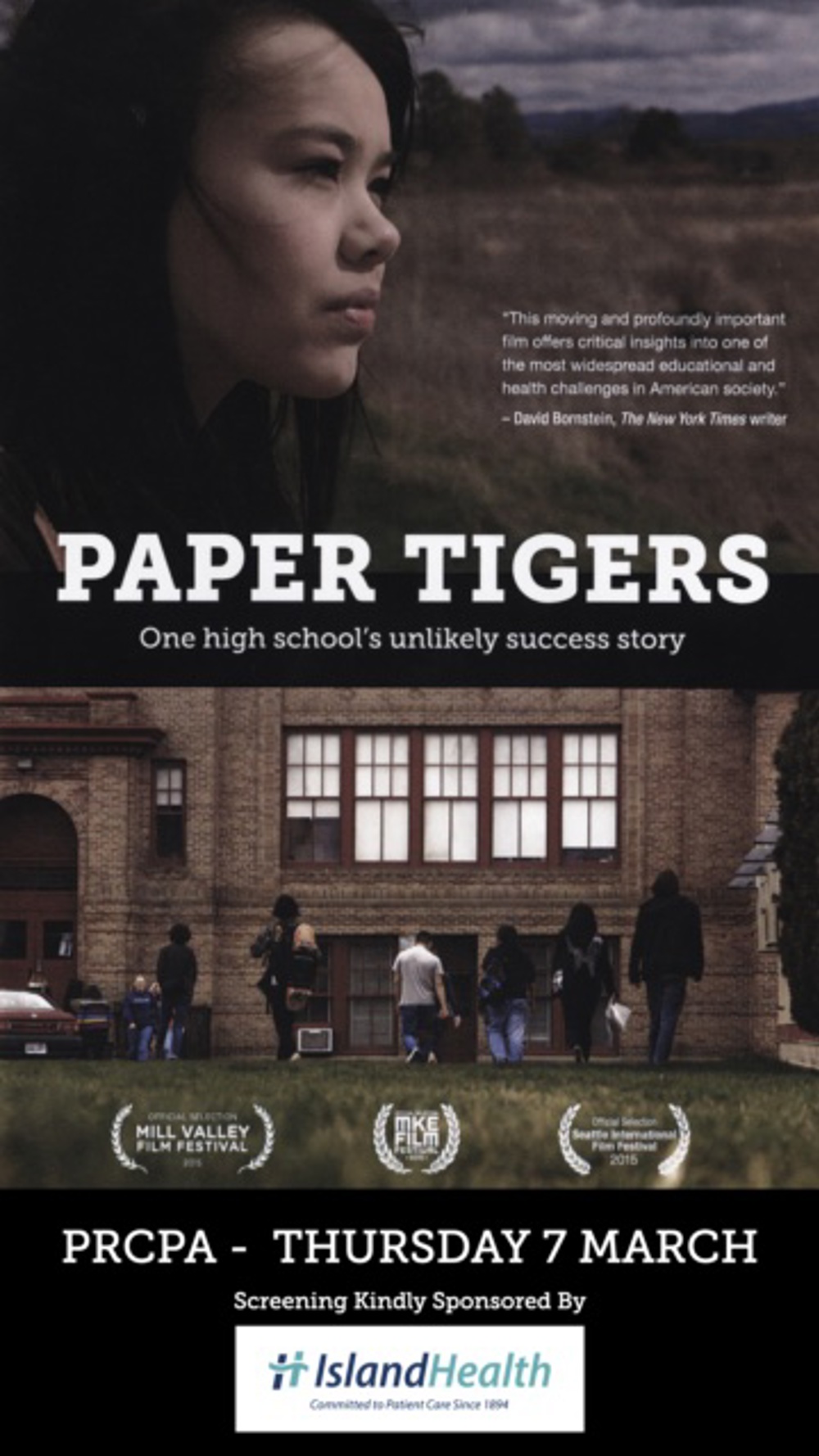 Poster for Island Health Presents - Paper Tigers