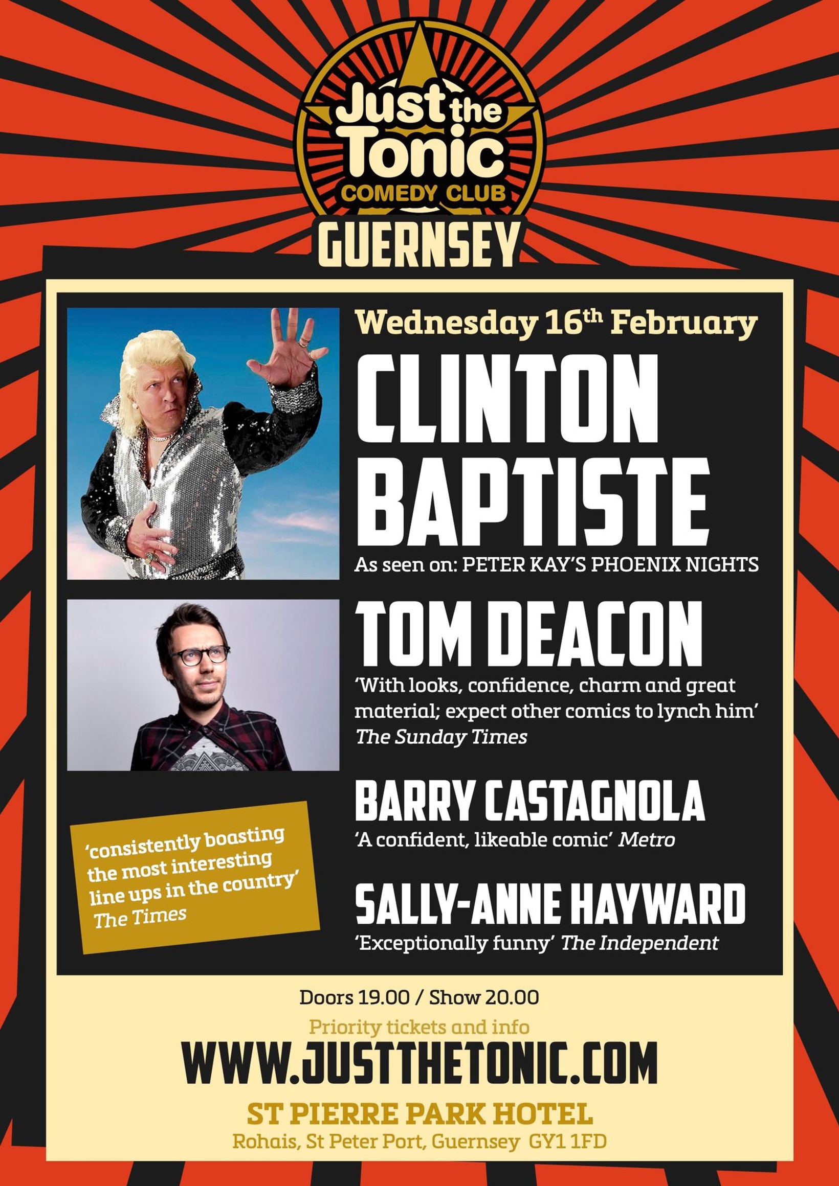 Just the Tonic Comedy Club presents Clinton Baptiste