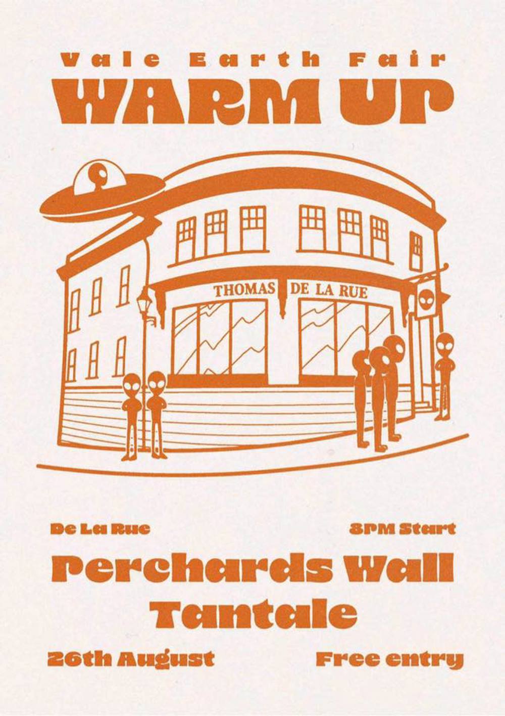 Poster for VEF warm up at the De La Rue