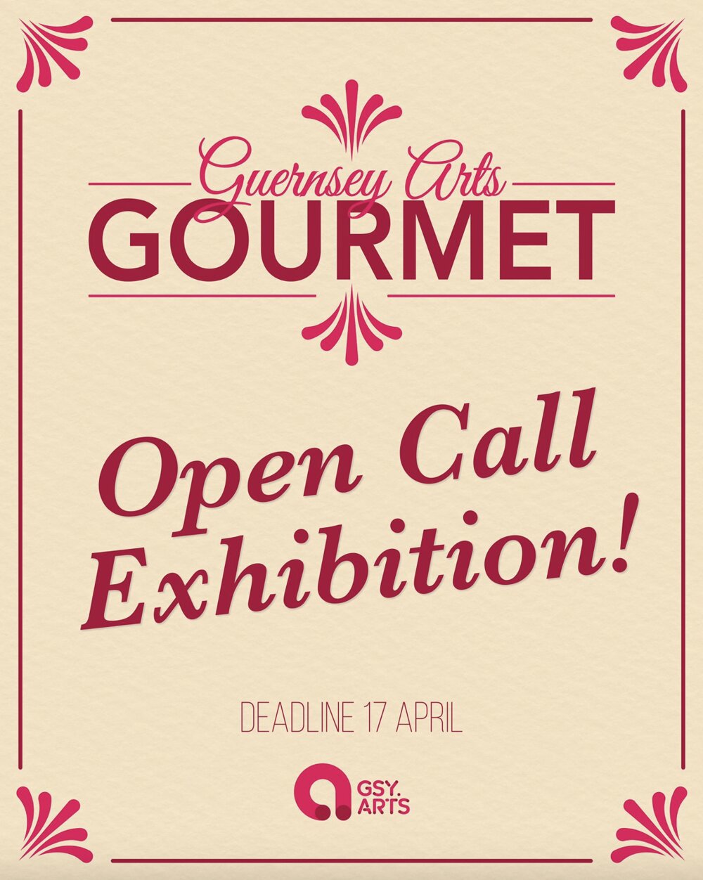 Poster for SUBMISSIONS OPEN: The Guernsey Arts Gourmet