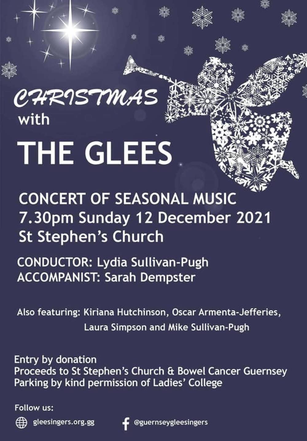 Poster for Guernsey Glees Christmas Concert