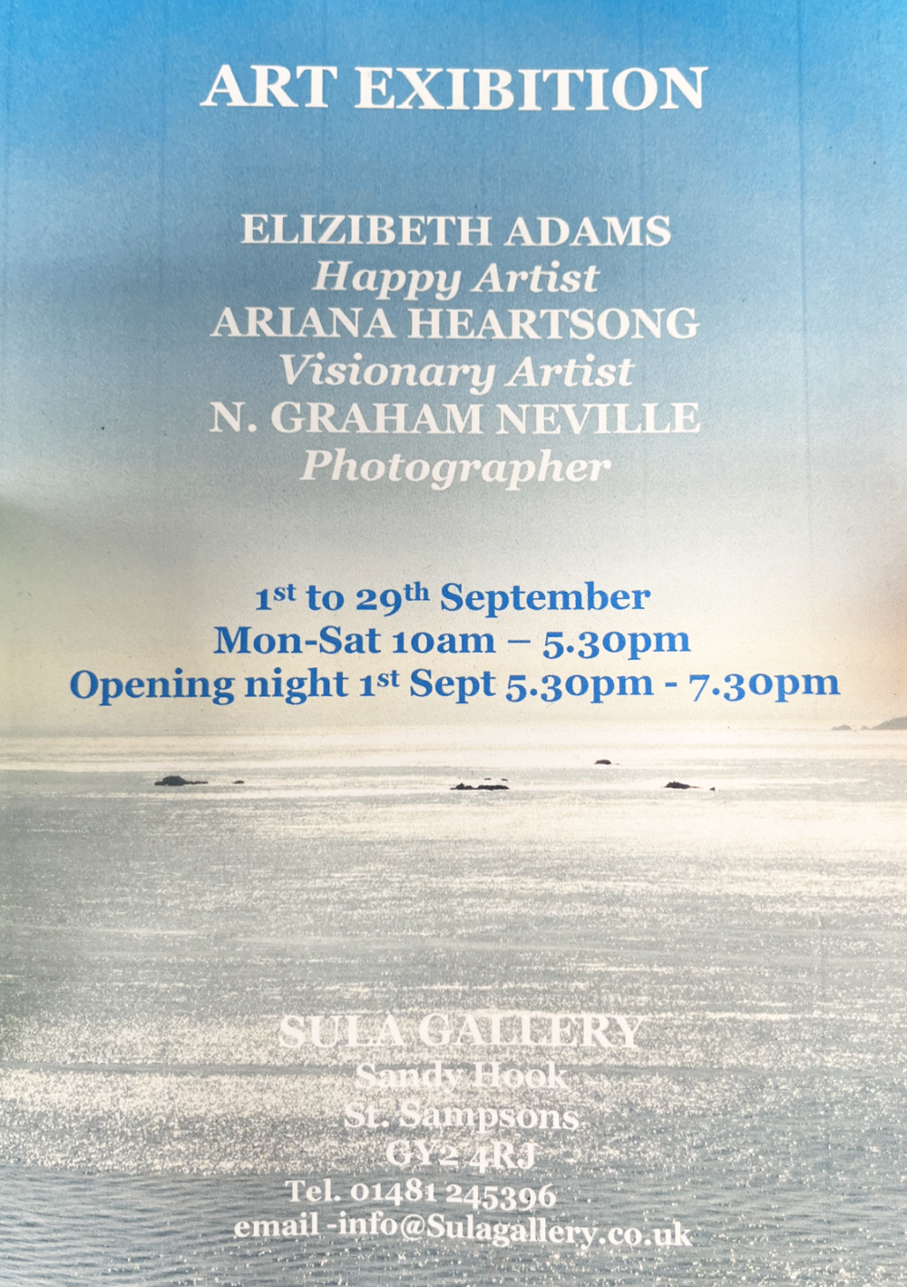Poster for Elizabeth Adams, Ariana Heartsong & Graham Neville @ Sula