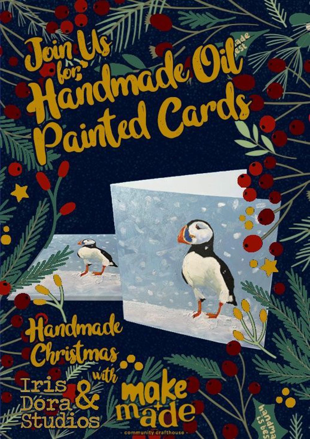 Poster for Paint Your Own Christmas Cards - Oil Painting with Tim Gaudion