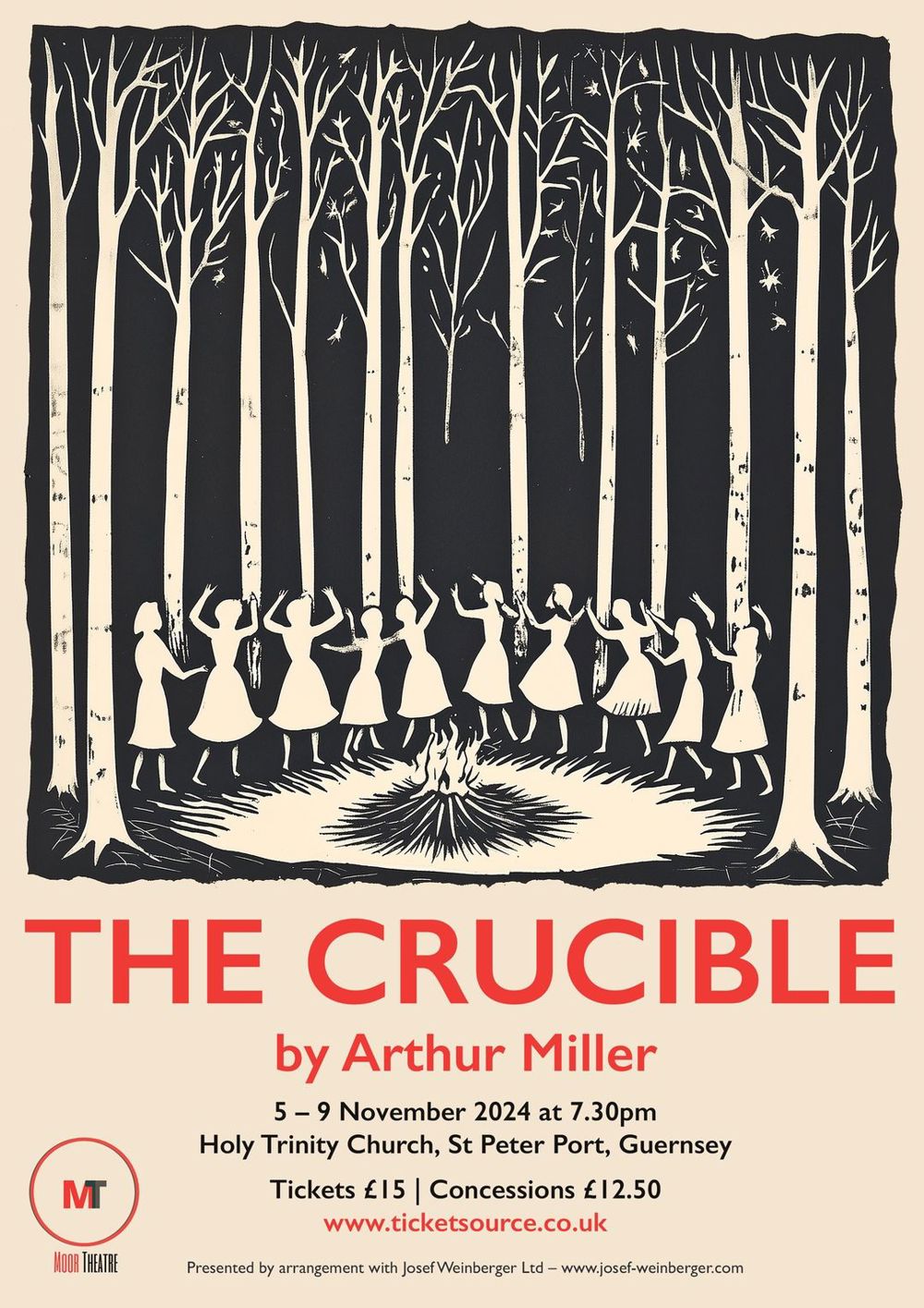 Poster for Moor Theatre presents: The Crucible