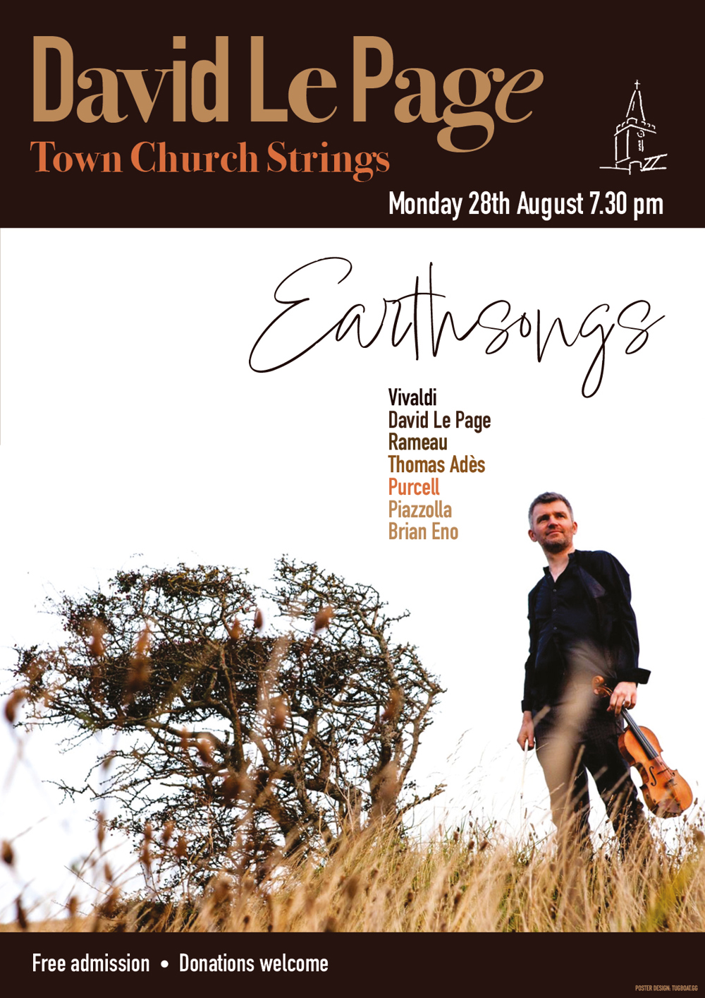 Poster for Earthsongs - David Le Page and the Town Church Strings