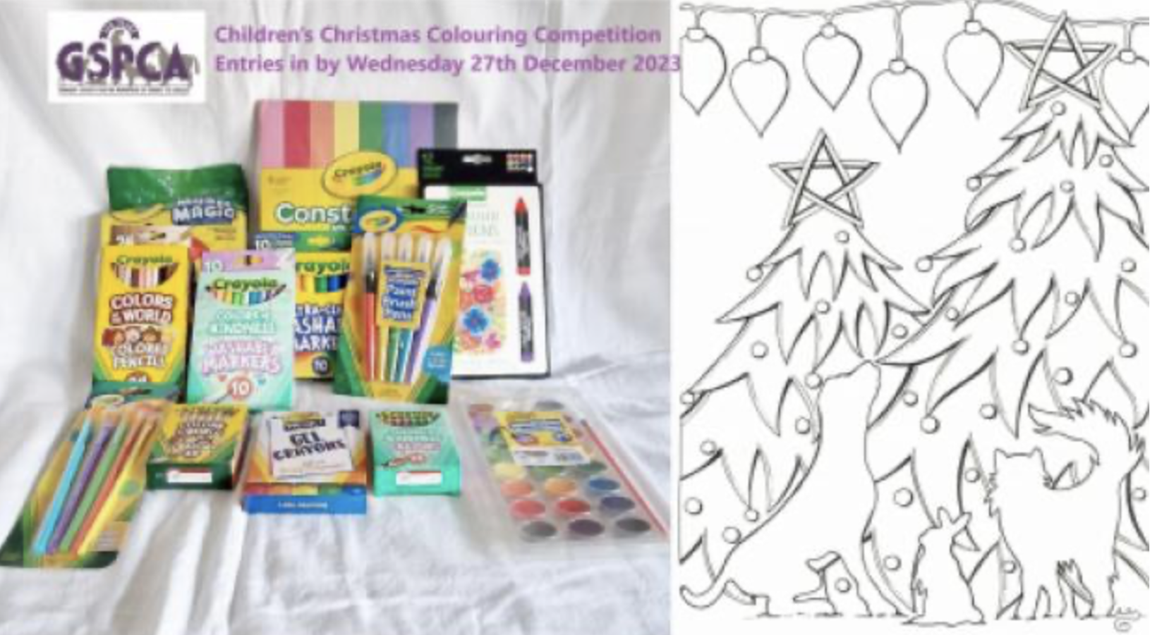 GSPCA Childrens Christmas Colouring Competition